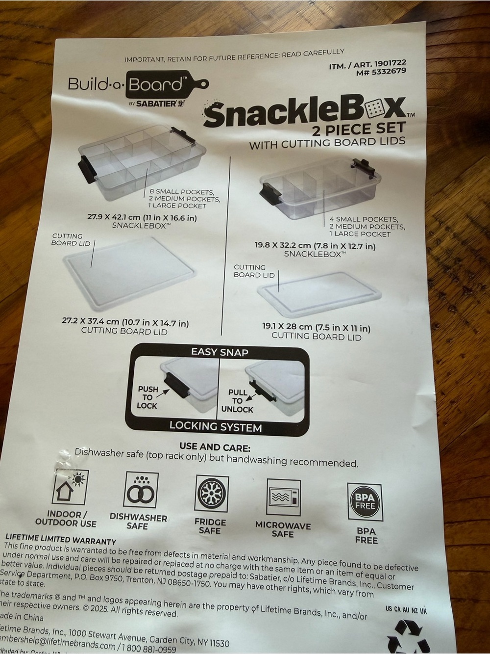 Build-a-Board SnackleBox 2-Piece Set with Cutting Board Lids - White NWOB
